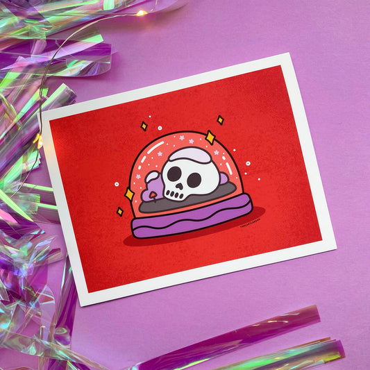 HAUNTED SNOWGLOBE Holiday Greeting Card