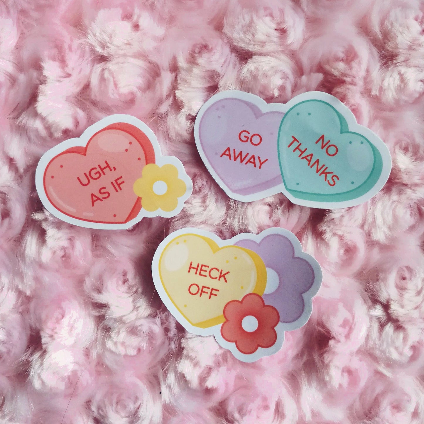 CANDY HEARTS Vinyl Sticker Set