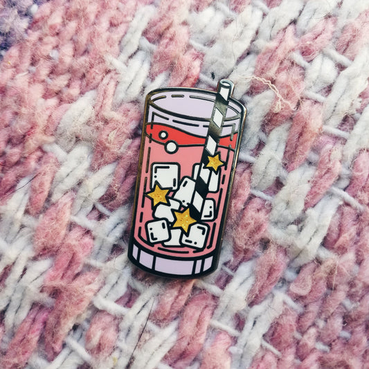 CUP OF STARS Glitter Enamel Pin
