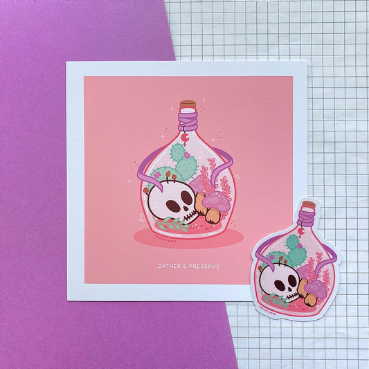 SPOOKY TERRARIUM Art Print