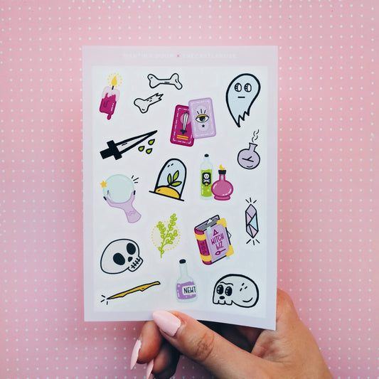 WITCH BUSINESS Sticker Sheet — collab with @martinadoom