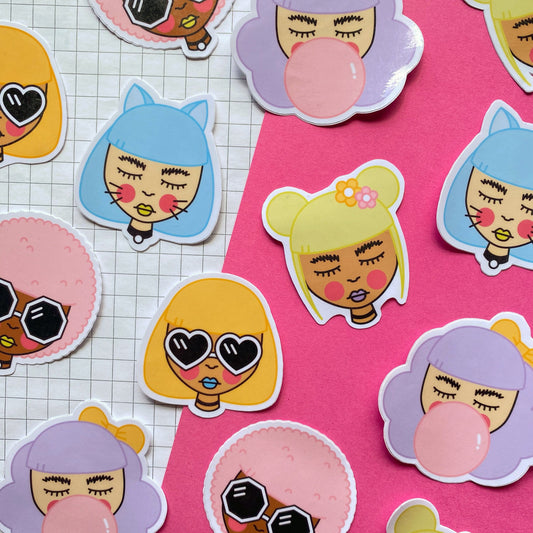 PASTEL BABES Vinyl Sticker Set