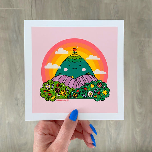 HAPPY MOUNTAIN Art Print