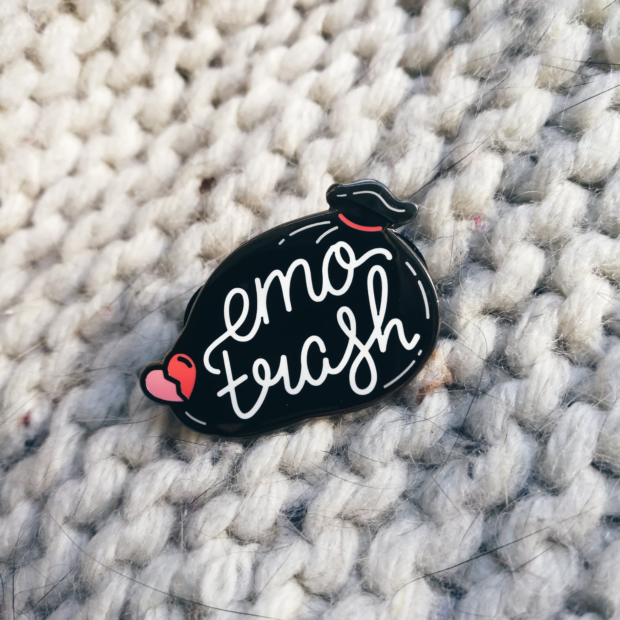 Tarsh Pin EMO TRASH Enamel Pin – thecastlerose
