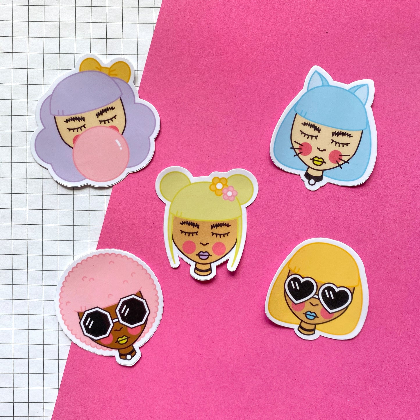 PASTEL BABES Vinyl Sticker Set